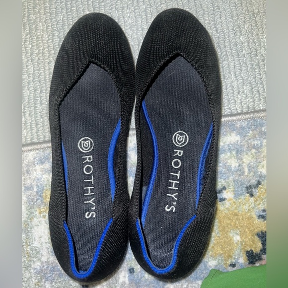 Rothy’s Black Round Toed Flats 7.5 - Picture 1 of 6